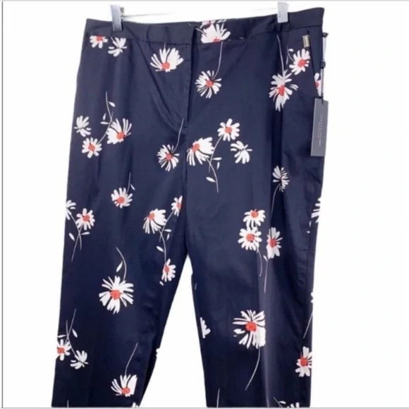 TOMMY HILFIGER Radcliffe slim-leg daisy pants NEW - Picture 3 of 10